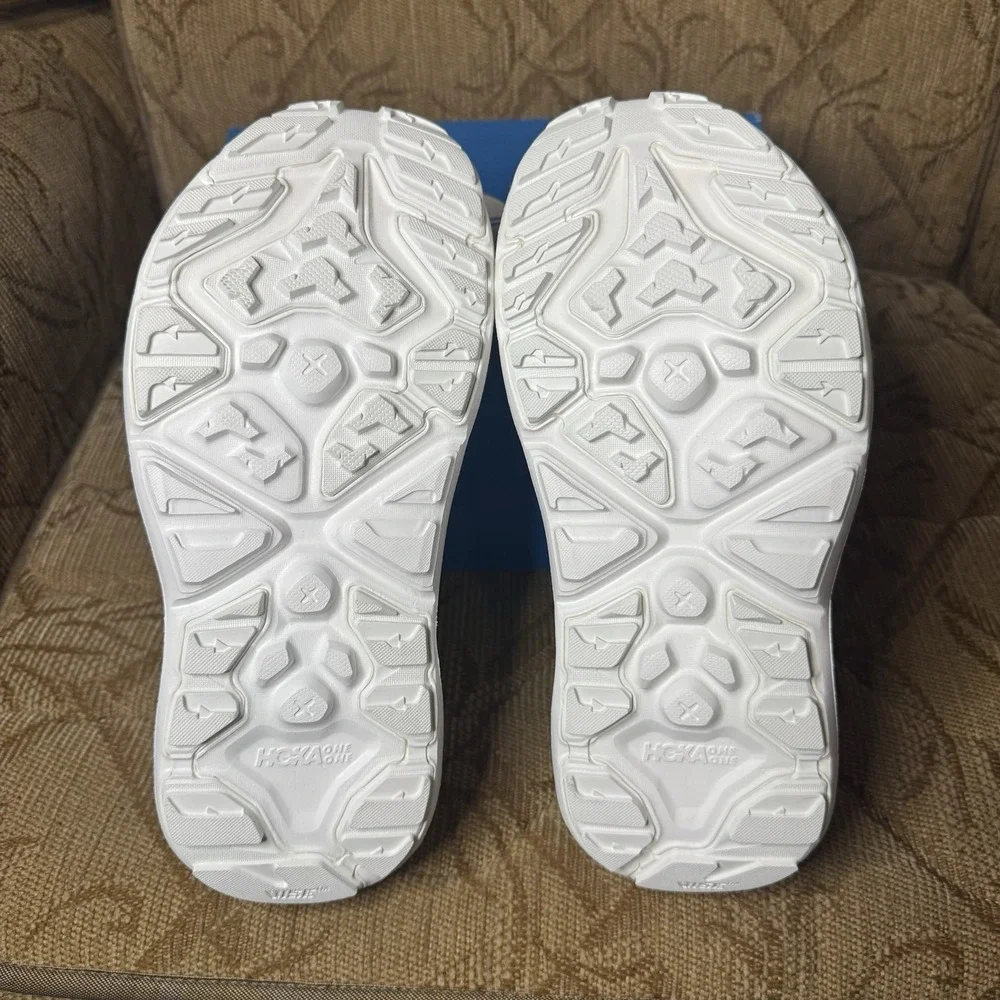 Hoka One U Hopara White Men 10 Running Water Shoe Sandals 1123112‎ Nee